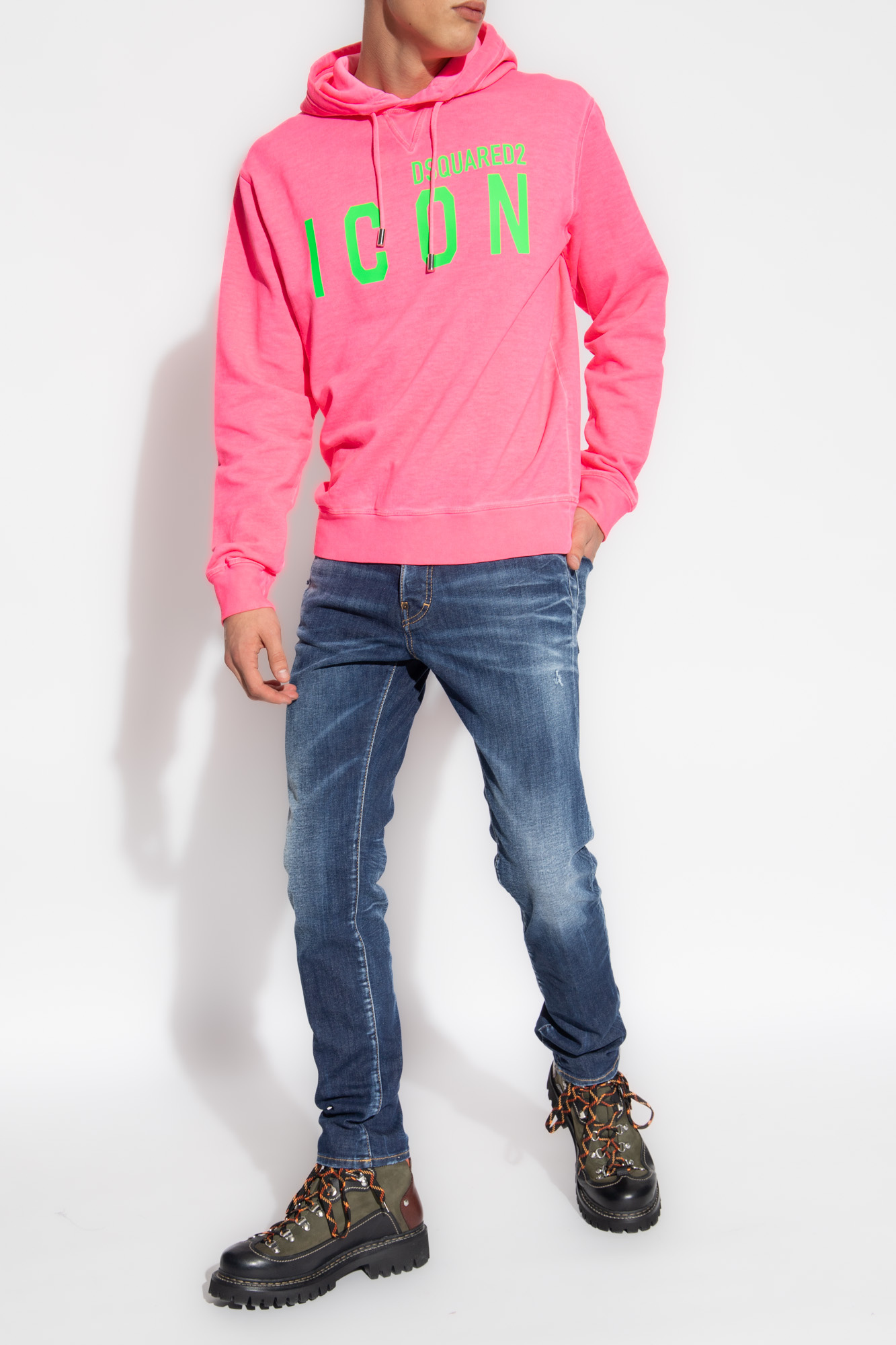 Dsquared2 pink hoodie best sale